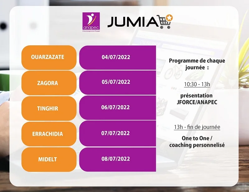 Formation E-commerce Gratuite Jumia et Anapec