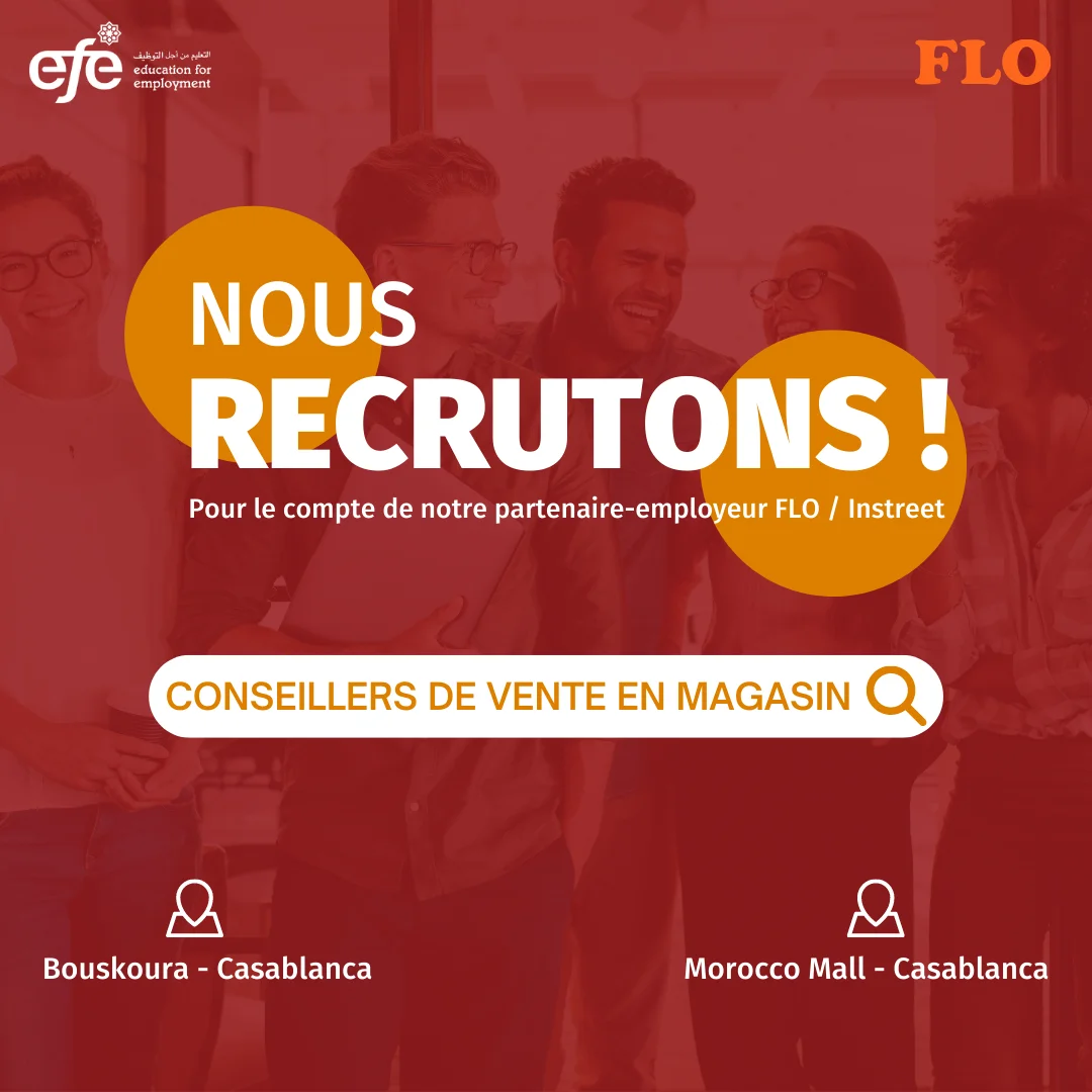 FLO Maroc recrute des 𝗖𝗼𝗻𝘀𝗲𝗶𝗹𝗹𝗲𝗿𝘀 𝗱𝗲 𝘃𝗲𝗻𝘁𝗲 𝗲𝗻 𝗺𝗮𝗴𝗮𝘀𝗶𝗻