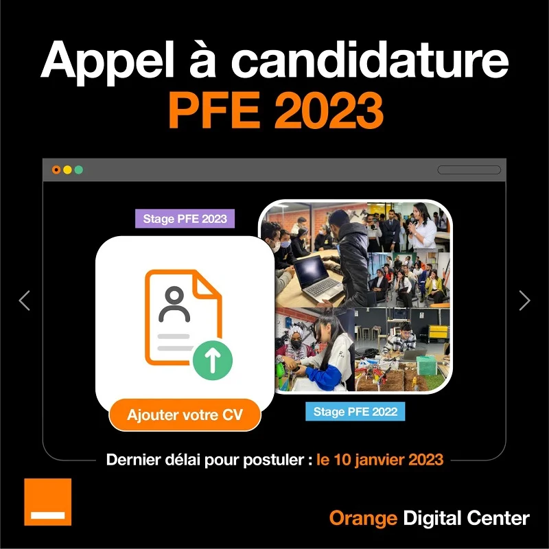 Stage PFE rémunéré Orange Maroc 2023
