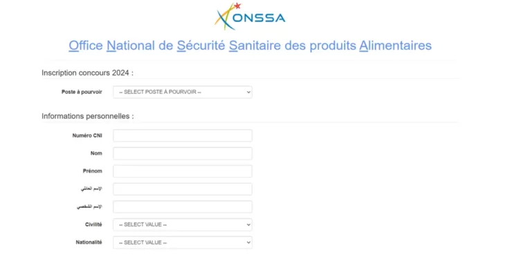 Concours de Recrutement ONSSA 2024 (150 postes)